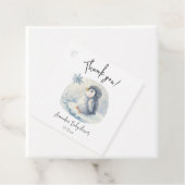 Arctic schattige pinguïn dank u baby shower bedankjes labels (In situ)