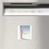 Arctic ski  avontuurverkenning poster magneet (Insitu (Vaatwasser))
