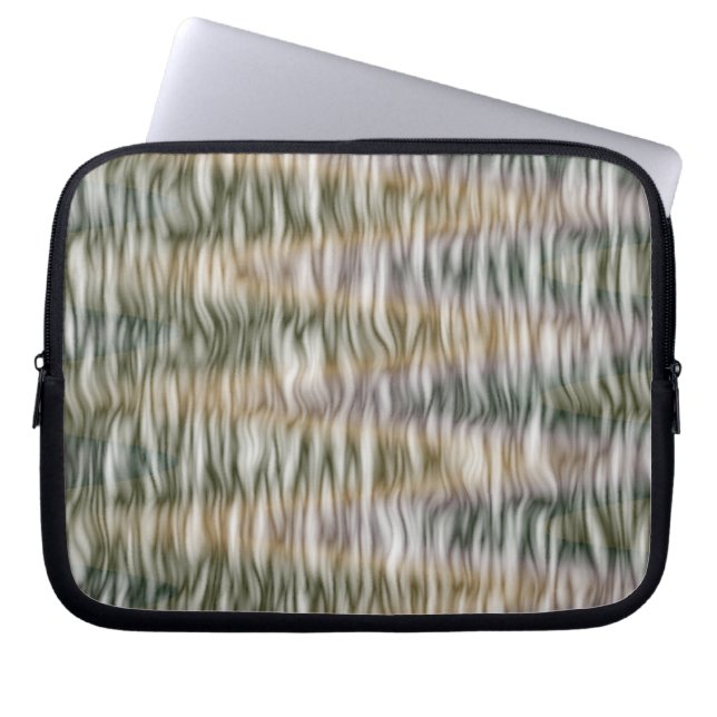 Arctic Snow Leopard Camo Laptop Sleeve (Voorkant)