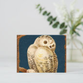 Arctic Snowy Owl Bird - First Day of Winter Briefkaart (Staand voorkant)