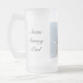 Arctic Snowy Owl Frosted Glass Winter Matglas Bierpul (Links)