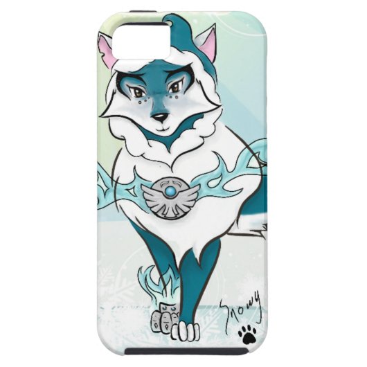 Arctic Spirit Wolf i Phone 5 Hoesje (Achterkant)