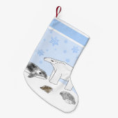 Arctic Storybook Friends Christmas Stocking Kleine Kerstsok (Voorkant (Hangend))