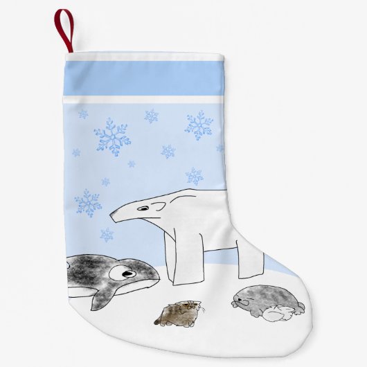 Arctic Storybook Friends Christmas Stocking Kleine Kerstsok (Voorkant)