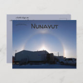 Arctic Sundogs in het Canadese Anviat Nunavut Briefkaart (Voorkant / Achterkant)