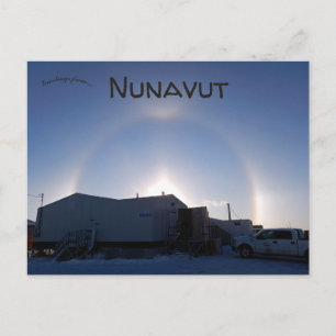 Arctic Sundogs in het Canadese Anviat Nunavut Briefkaart