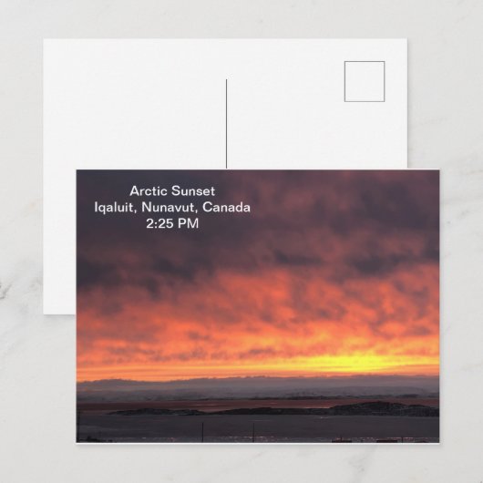 Arctic Sunset Briefkaart (Voorkant / Achterkant)
