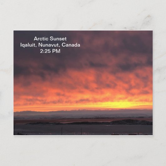 Arctic Sunset Briefkaart (Voorkant)