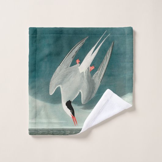 Arctic Tern Audubon Bird Wildlife Painting Bad Handdoek (Wasdoekje)