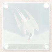 Arctic Tern Audubon Bird Wildlife Painting Glazen Onderzetter (Achterkant)