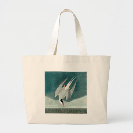 Arctic Tern Audubon Bird Wildlife Painting Grote Tote Bag (Voorkant)