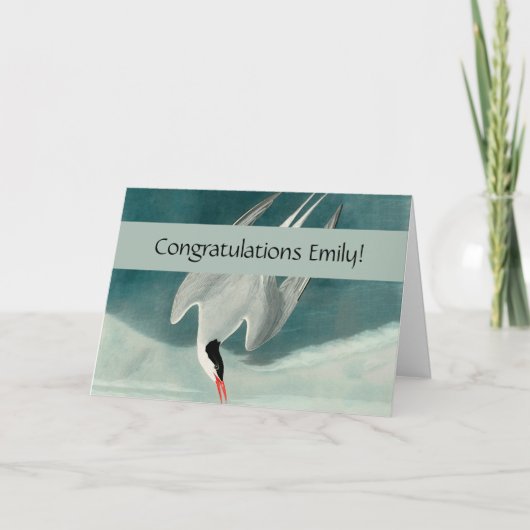 Arctic Tern Audubon Bird Wildlife Painting Kaart (Voorkant)
