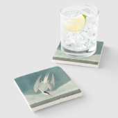 Arctic Tern Audubon Bird Wildlife Painting Stenen Onderzetter (Zijkant)