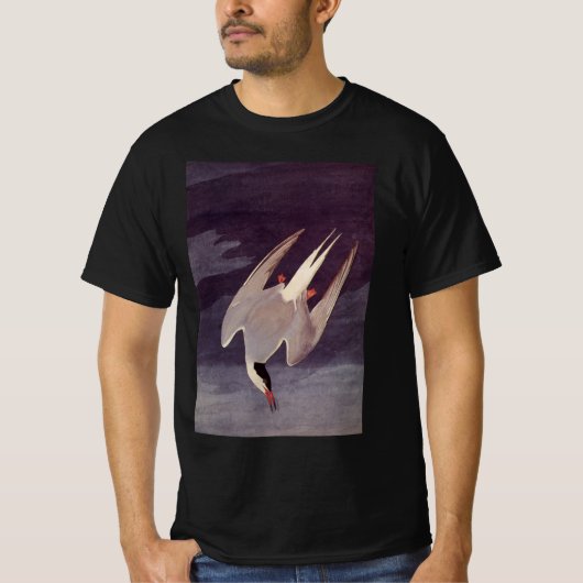 Arctic Tern van John James Audubon, vogels T-shirt (Voorkant)