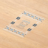 Arctic Velvet Ugly Sweater Christmas Party Acryl Uitnodigingen (Laagn)