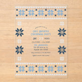 Arctic Velvet Ugly Sweater Christmas Party Acryl Uitnodigingen (Voorkant)