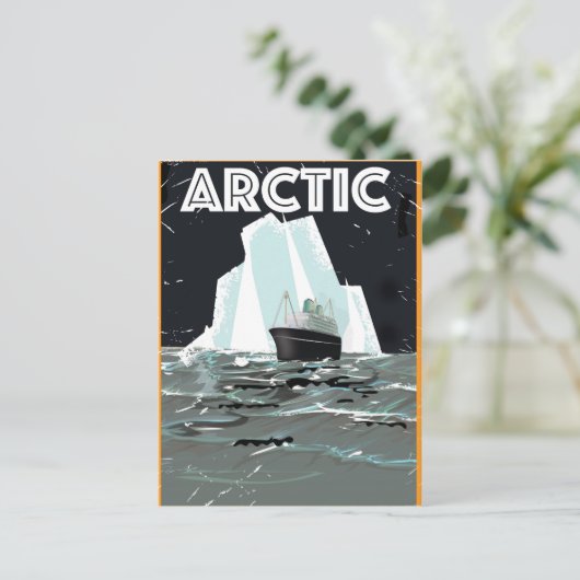 Arctic Vintage-poster Briefkaart (Staand voorkant)