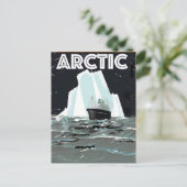 Arctic Vintage-poster Briefkaart (Staand voorkant)