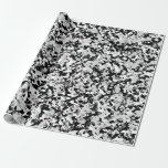 Arctic White Grey Black Camo Camouflage Cadeaupapier<br><div class="desc">Verpakkingspapier</div>