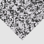 Arctic White Grey Black Camo Camouflage Tissuepapier (Detail)