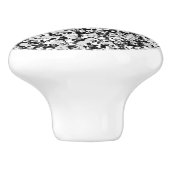 Arctic White Grey Black Camouflage Pattern Keramische Knop (Zijkant)