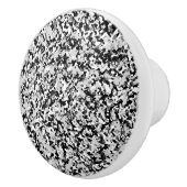 Arctic White Grey Black Camouflage Pattern Keramische Knop (Rechts)