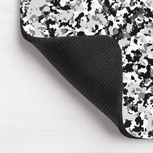Arctic White Grey Black Camouflage Pattern Muismat (Hoek)