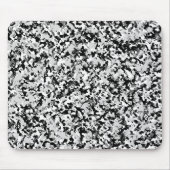 Arctic White Grey Black Camouflage Pattern Muismat (Voorkant)