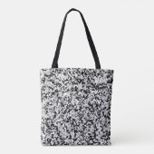 Arctic White Grey Black Camouflage Pattern Tote Bag (Achterkant)