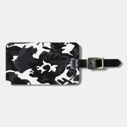 Arctic White Highlights Camo Bagagelabel (Voorkant horizontaal)