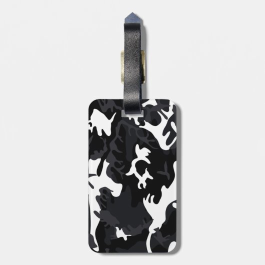 Arctic White Highlights Camo Bagagelabel (Achterkant verticaal)