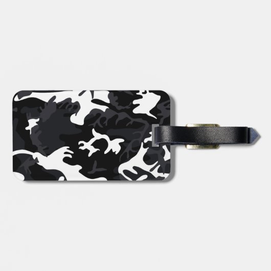 Arctic White Highlights Camo Bagagelabel (Achterkant horizontaal)