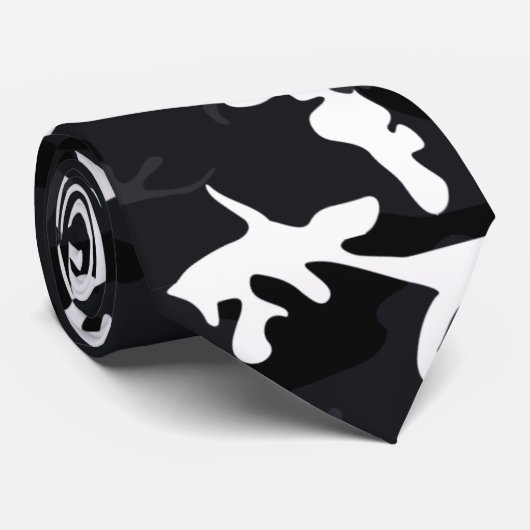 Arctic White Highlights Camo Stropdas (Opgerold)