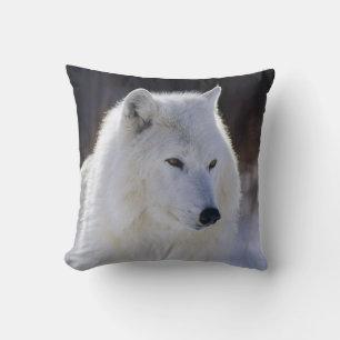 Arctic White Wolf Pillow Kussen