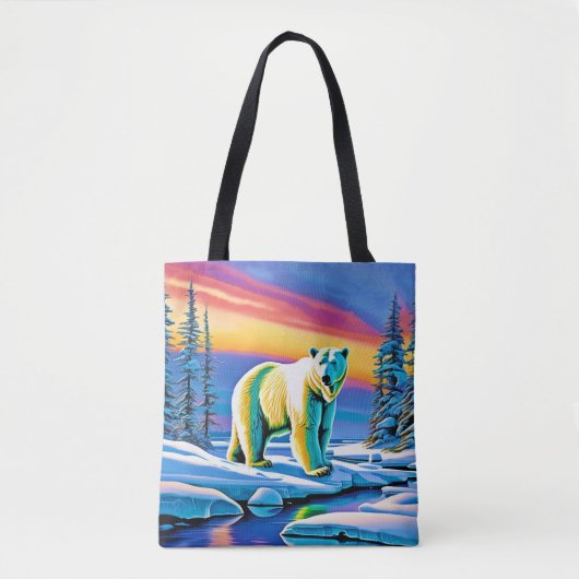 Arctic Wild Snowy Polar Beer Tote Bag (Voorkant)