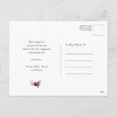 ARCTIC WINTER Animal Gold Script Minimalist Feestdagenkaart (Achterkant)