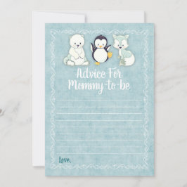 Arctic Winter Animals Advocate voor mammie Shower  Advieskaart