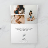 Arctic Winter Botanical Lijst 4 Foto Sage Feestdagen Kaart (Binnen)