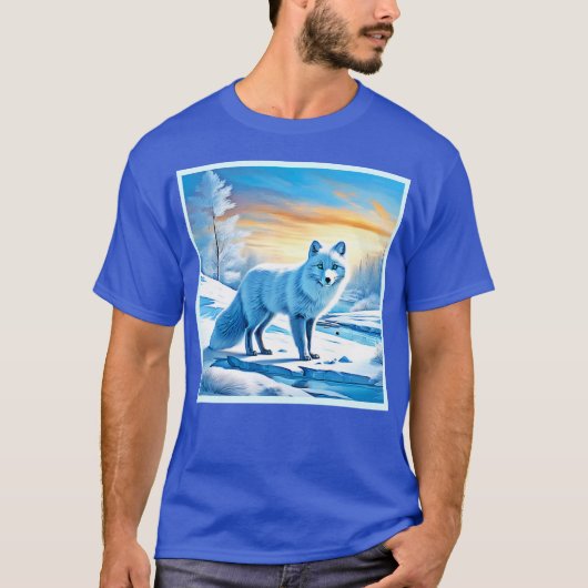 Arctic Winter Fox Snow T-shirt (Voorkant)