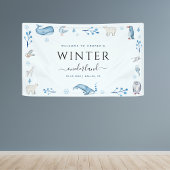 Arctic Winter Onederland 1e Verjaardag Welkom Spandoek