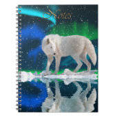 Arctic Wolf & Aurora Wildlife-supporter Notitieboe Notitieboek (Voorkant)