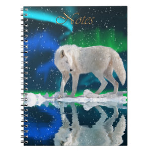 Arctic Wolf & Aurora Wildlife-supporter Notitieboe Notitieboek