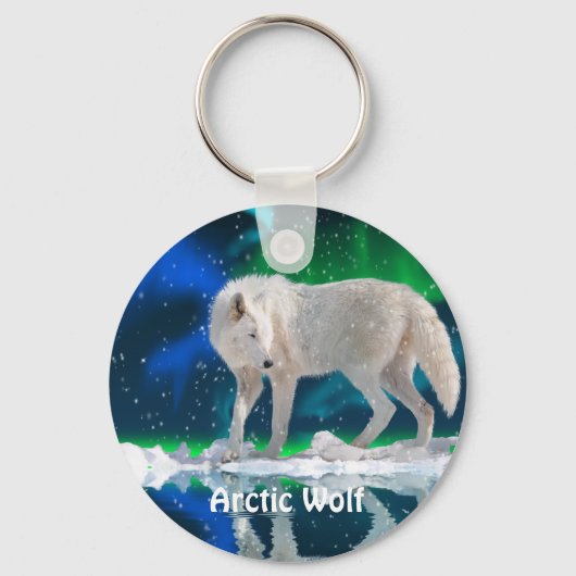 ARCTIC WOLF & Aurora Zipper Pull\Sleutelhanger Sleutelhanger (Voorkant)