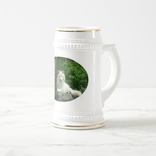 Arctic Wolf Beer Stein Bierpul (Voorkant rechts)