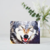 Arctic Wolf Briefkaart (Staand voorkant)