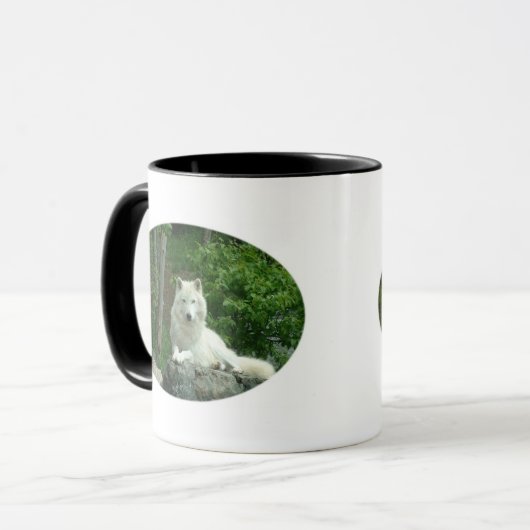 Arctic Wolf Coffee Mok (Voorkant links)