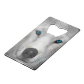 Arctic Wolf Creditkaart Flessenopener (Voorkant Gekanteld)