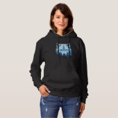 Arctic Wolf Face Wolves Art Motief Hoodie (Voorkant volledig)