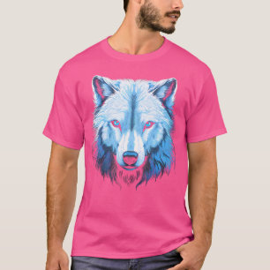 Arctic Wolf Face Wolves Art Motief T-shirt