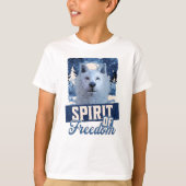 Arctic Wolf Geest van Vrijheid T-shirt (Voorkant)